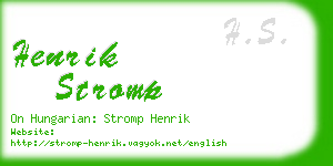 henrik stromp business card